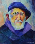 Hommage à Abbé Pierre (pour le centenaire de sa naissance) - 2012 - acrylique - 81 x 65 cm