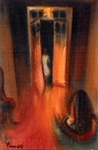 Le passage - 1983 - huile - 41x27 cm