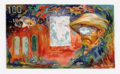 Hommage à Van Gogh : échange - 1990 - huile - 73x116 cm